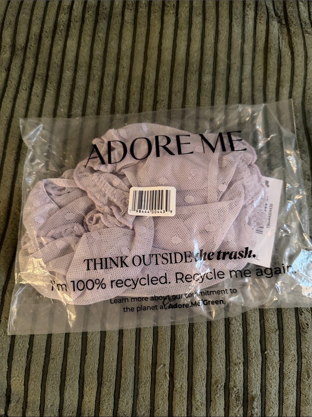 Adore Me Pale Lilac Mesh Bikini Panty Size XL NWT